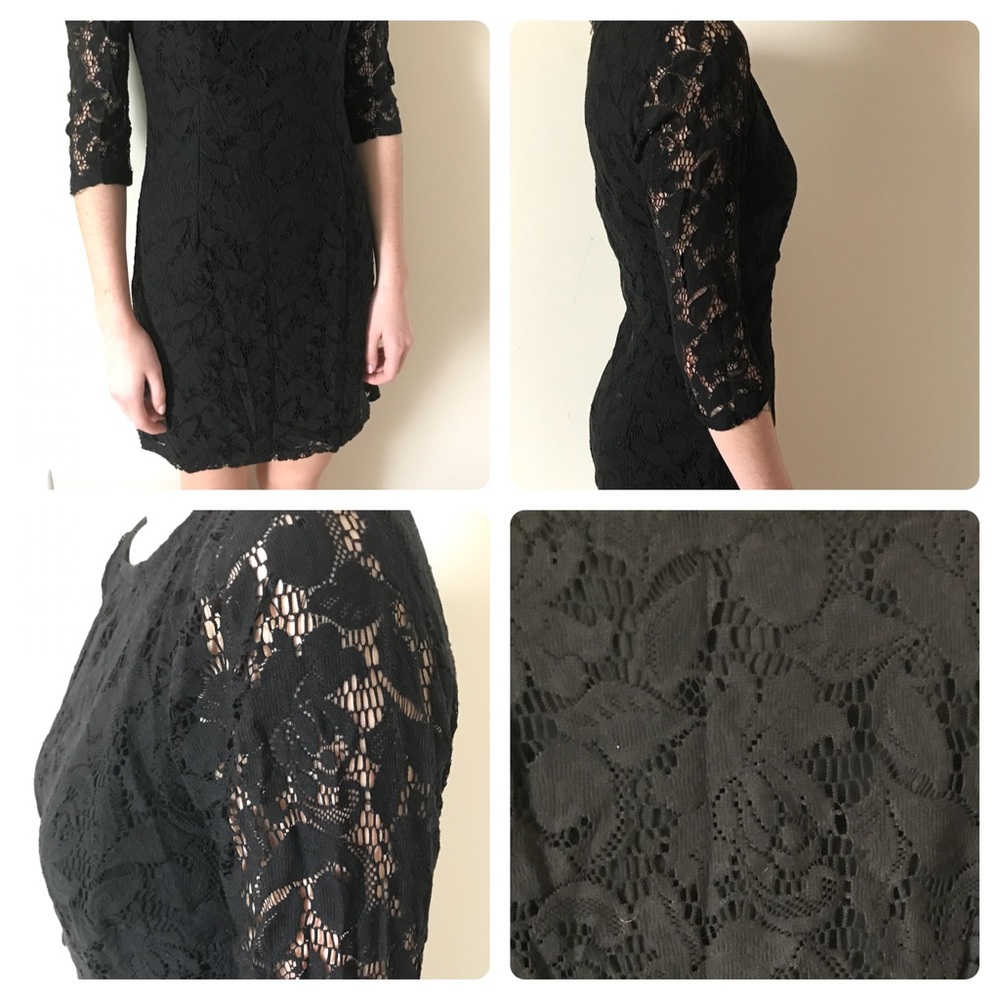 Zara TRF collection black lace dress
